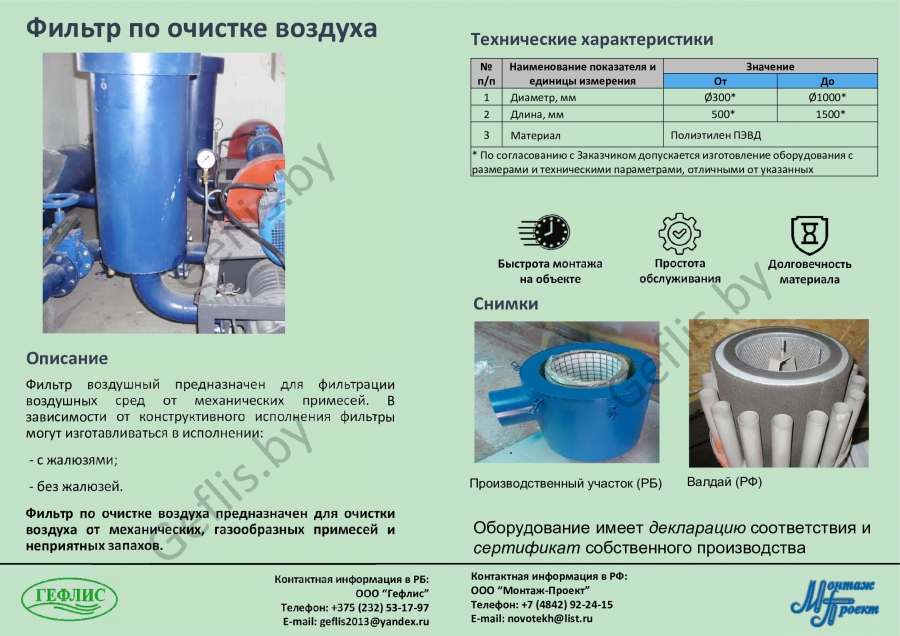 Фильтр по очистке воздуха